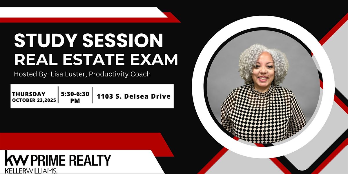 Real Estate Exam Study Session with Productivity Coach Lisa, 23 October | Event in Vineland | AllEvents