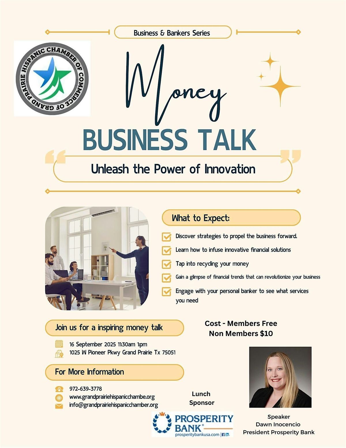 Money Talk - Unleash the Power of Innovation, 16 September | Event in Grand Prairie | AllEvents