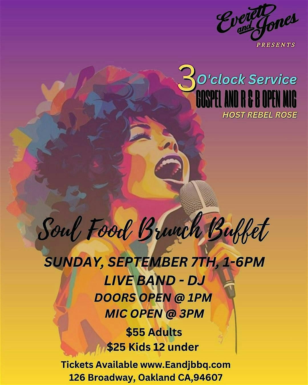 3 O'CLOCK SERVICE, 7 September | Event in Oakland | AllEvents