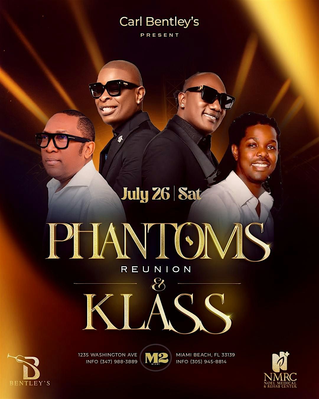 PHANTOMS REUNION & KLASS LIVE M2 MIAMI SAT JULY 26TH, 26 July | Event in Miami Beach | AllEvents