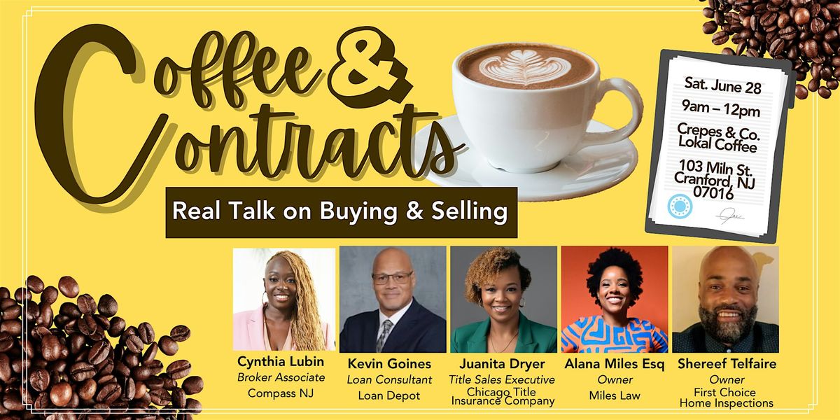 Coffee & Contract: Real Talk on Buying & Selling, 28 June | Event in Cranford | AllEvents