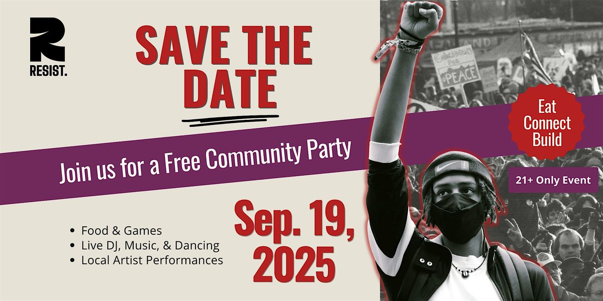 Community Celebration for Resist!, 19 September | Event in Boston | AllEvents