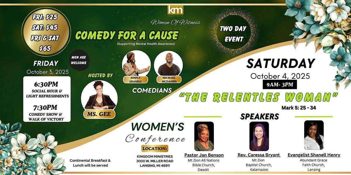 Women of Witness (W.O.W.) Conference Weekend- The Relentless Woman, 3 October | Event in Lansing | AllEvents
