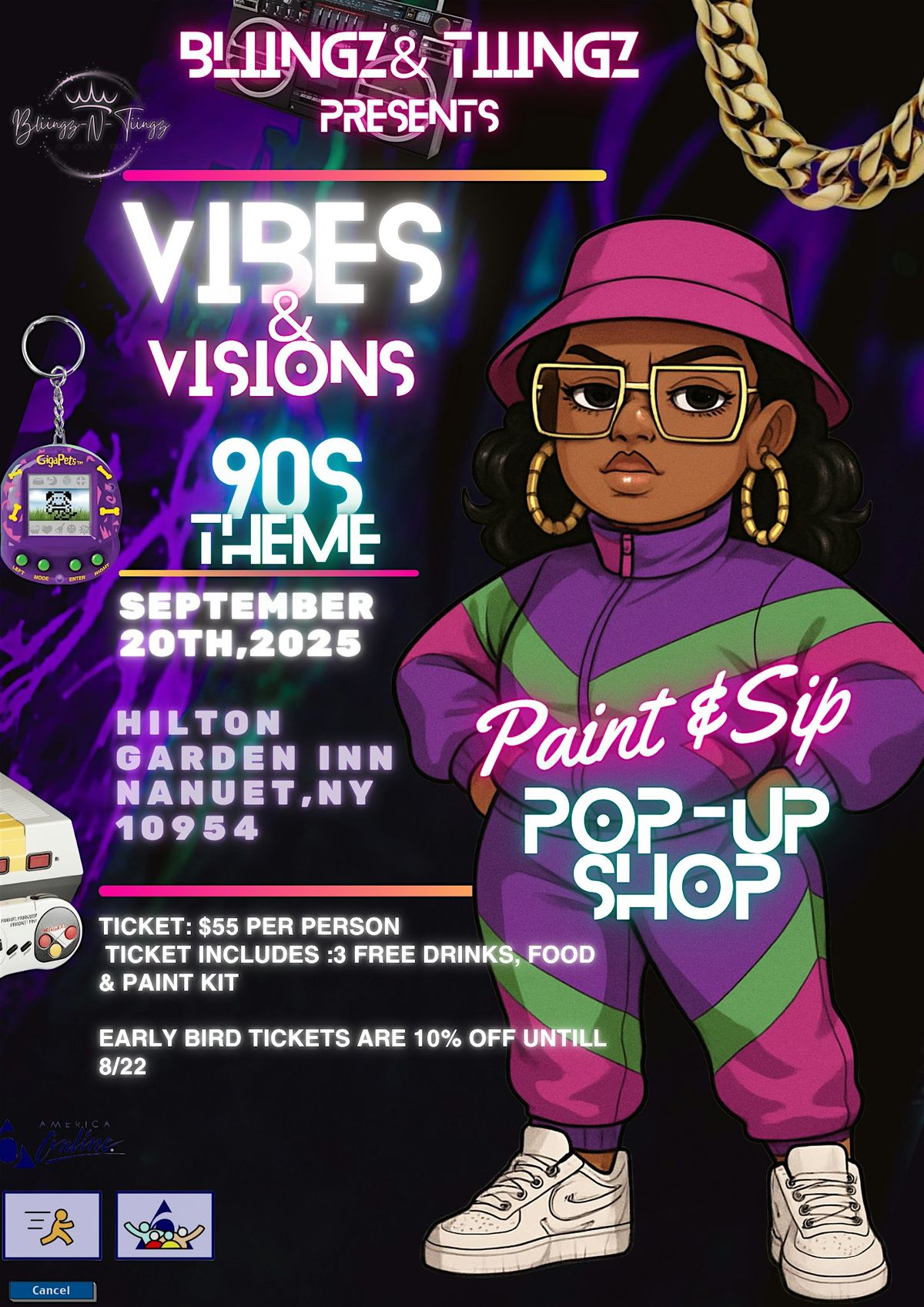 Vibes and Vision Paint & Sip Pop Up Shop, 20 September | Event in Nanuet | AllEvents