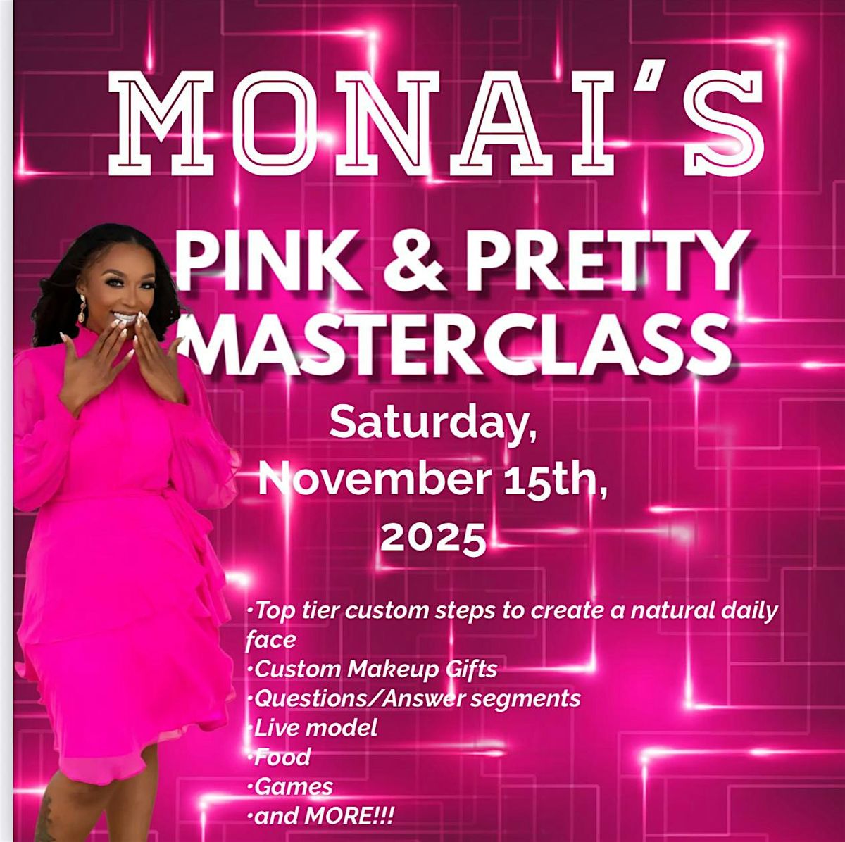 Monai’s Makeup Masterclass, 15 November | Event in DeSoto | AllEvents