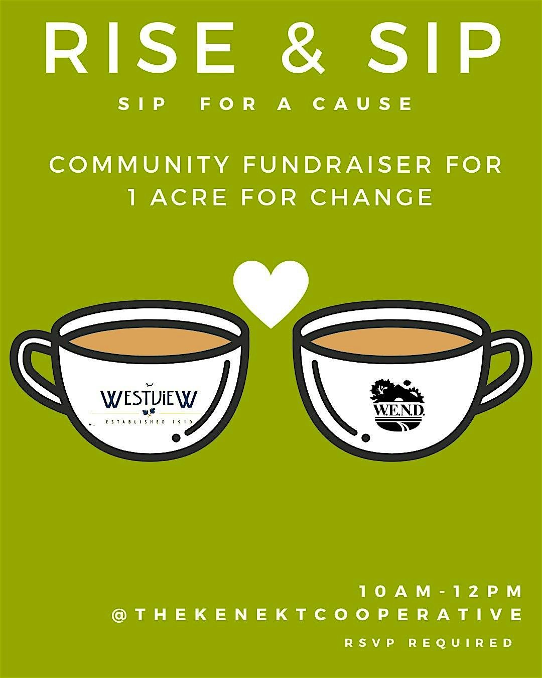 Rise & Sip  - Community Fundraiser for 1 Acre for Change, 2 August | Event in Atlanta | AllEvents