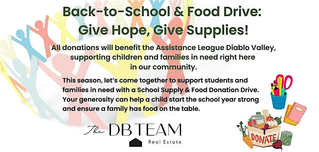 Back-to-School & Food Drive:  Give Hope, Give Supplies! | Event in Martinez | AllEvents