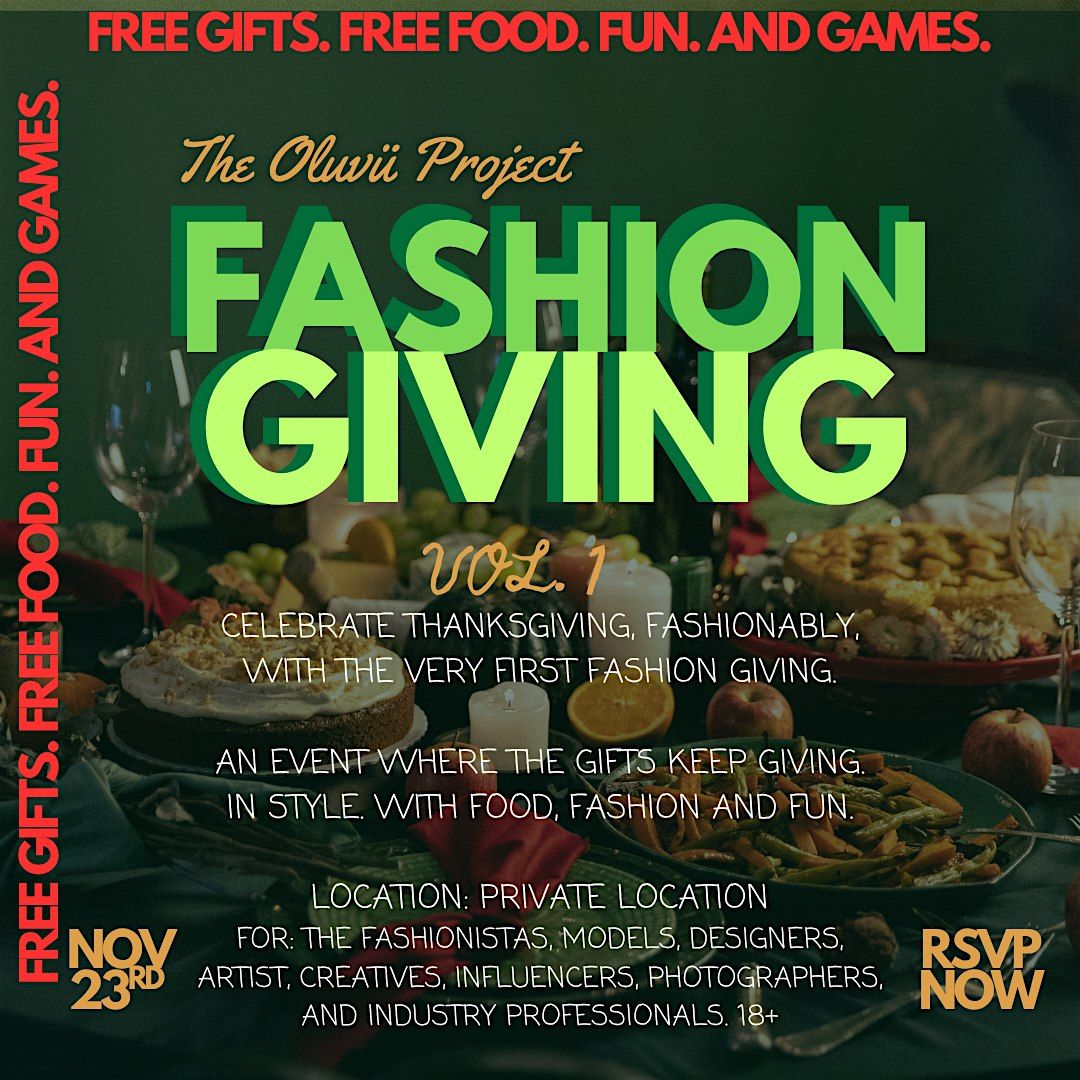 The Oluvü Project - Fashion Giving - Vol. 1, 23 November | Event in St. Petersburg | AllEvents