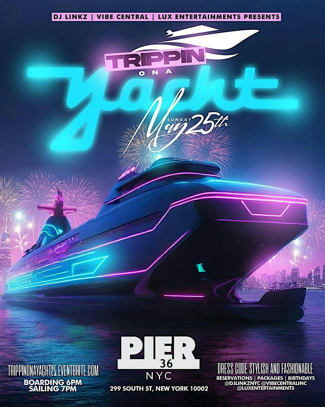 TRIPPIN ONA YACHT BOATRIDE | Event in New York | AllEvents