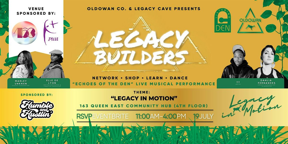 Legacy Builders July 19 : A Celebration of Creativity, Community, & Legacy | Event in Toronto | AllEvents