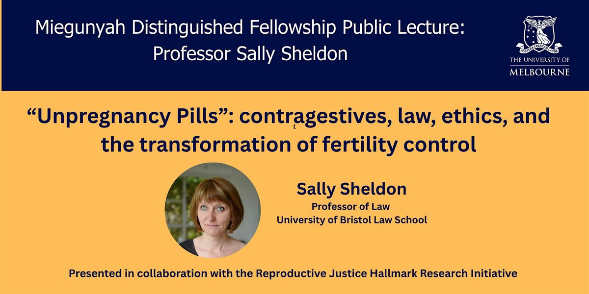 Miegunyah Lecture: Prof Sally Sheldon (in person), 1 December | Event in Parkville | AllEvents