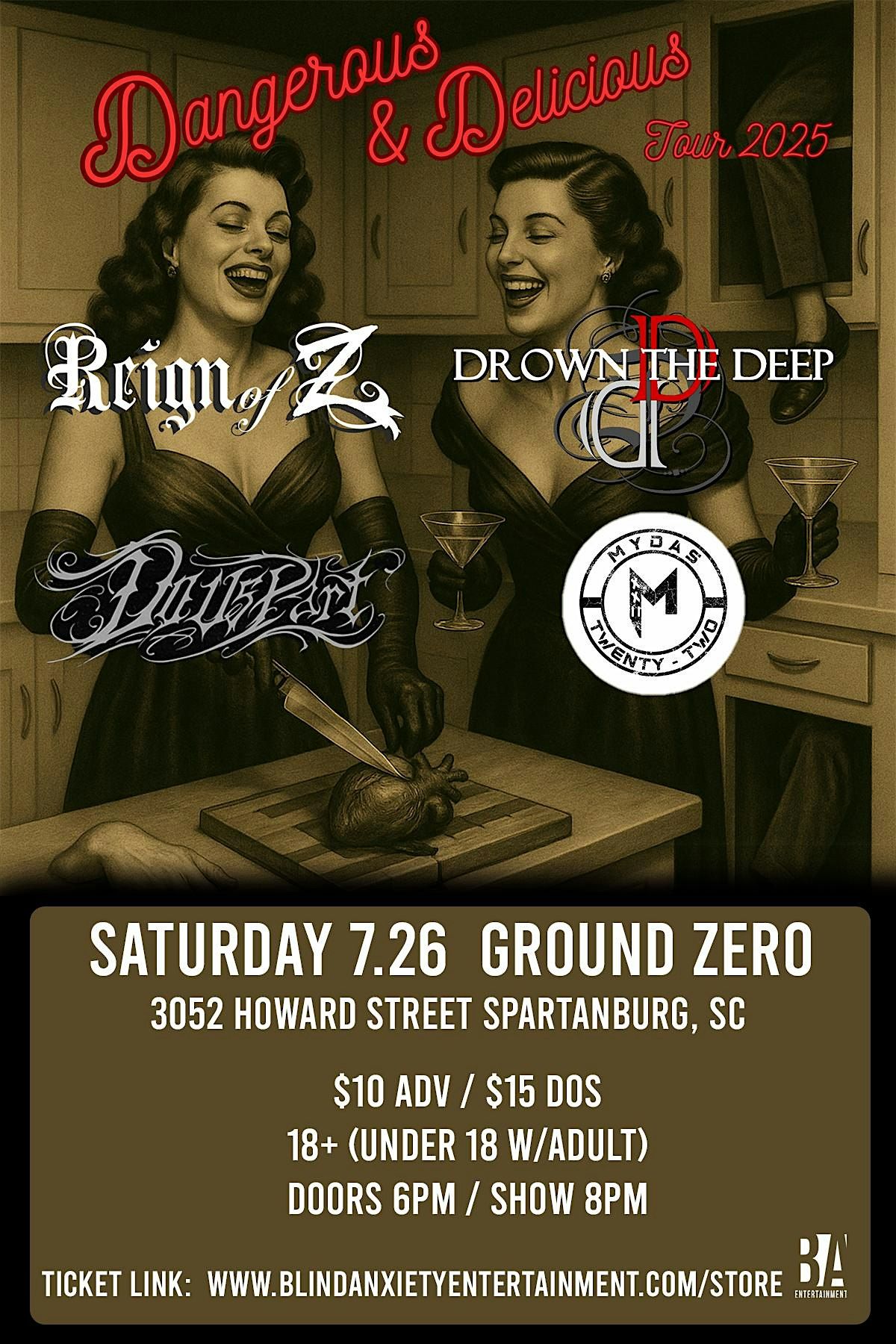Reign of Z ,Drown The Deep,Mydas22 ,Do Us Part | Event in Spartanburg | AllEvents