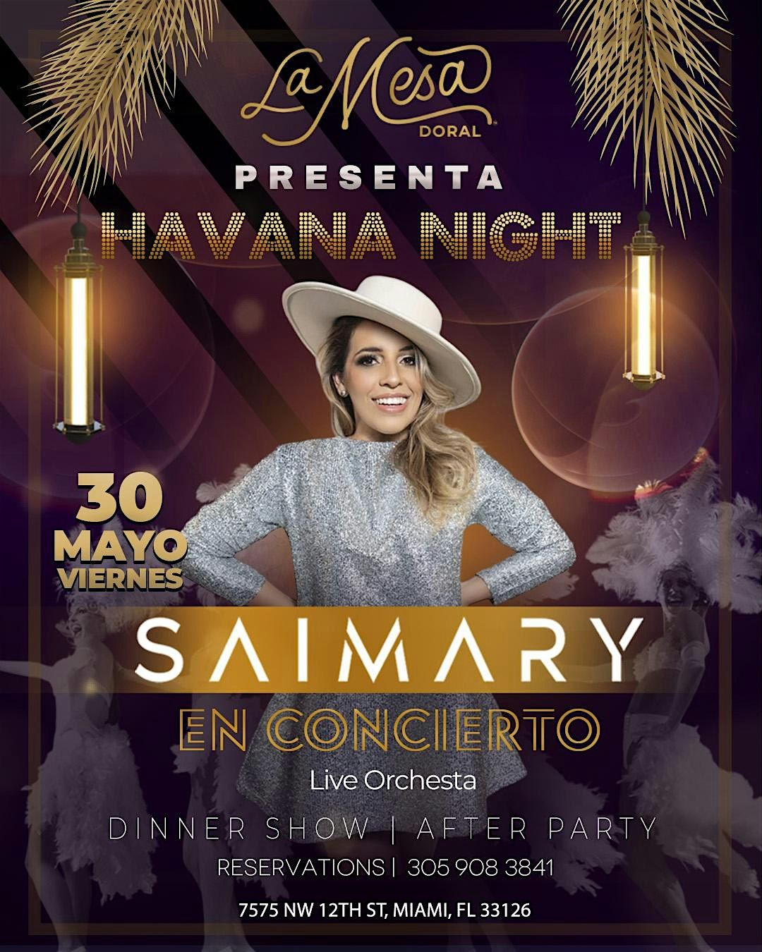 HAVANA NIGHT BY SAIMARY "  LA MESA DORAL, 30 May | Event in Miami | AllEvents
