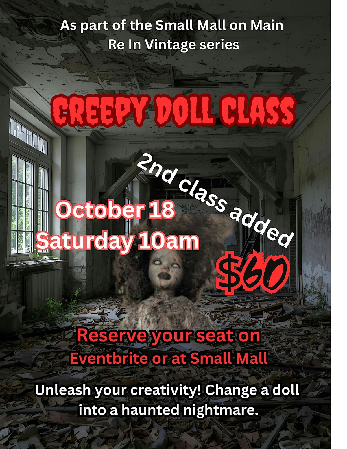 Creepy Doll Class, 18 October | Event in Grand Junction | AllEvents