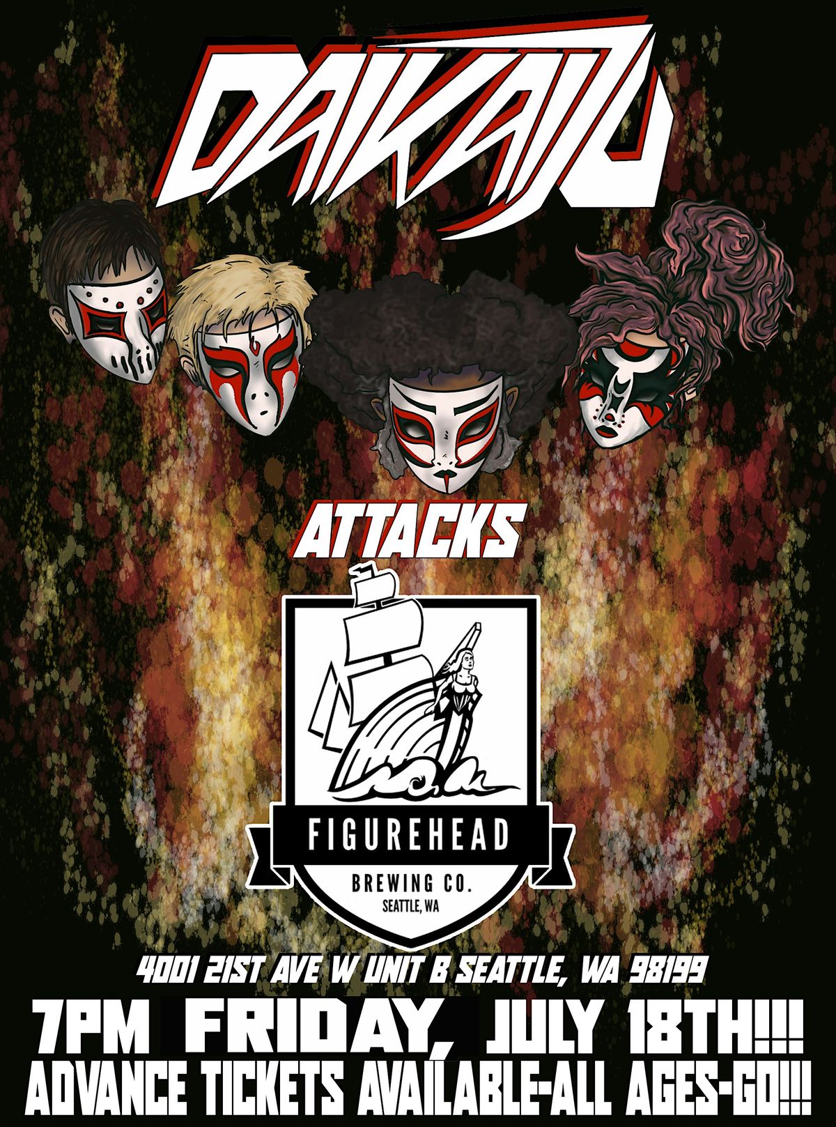 DAIKAIJU ATTACKS FIGUREHEAD BREWING IN SEATTLE, WA!!!, 18 July | Event in Seattle | AllEvents