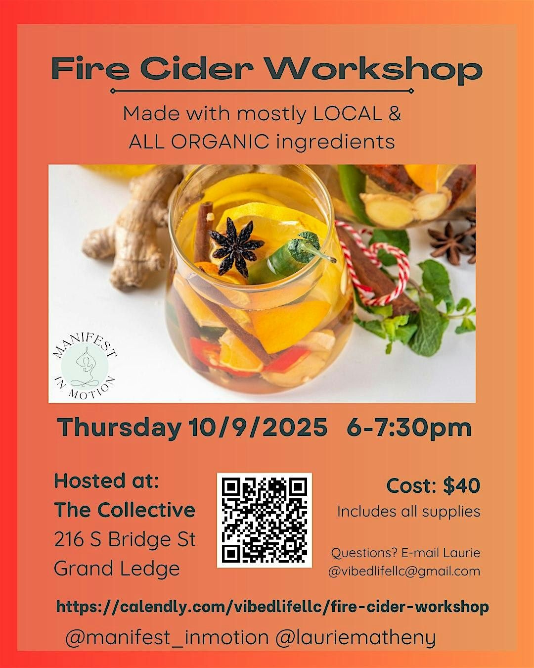 Fire Cider Workshop, 9 October | Event in Grand Ledge | AllEvents