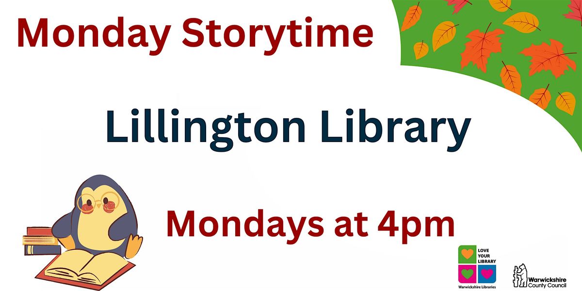 Drop In- No need to Book. Monday Storytime @ Lillington Library at 4pm | Event in Royal Leamington Spa | AllEvents
