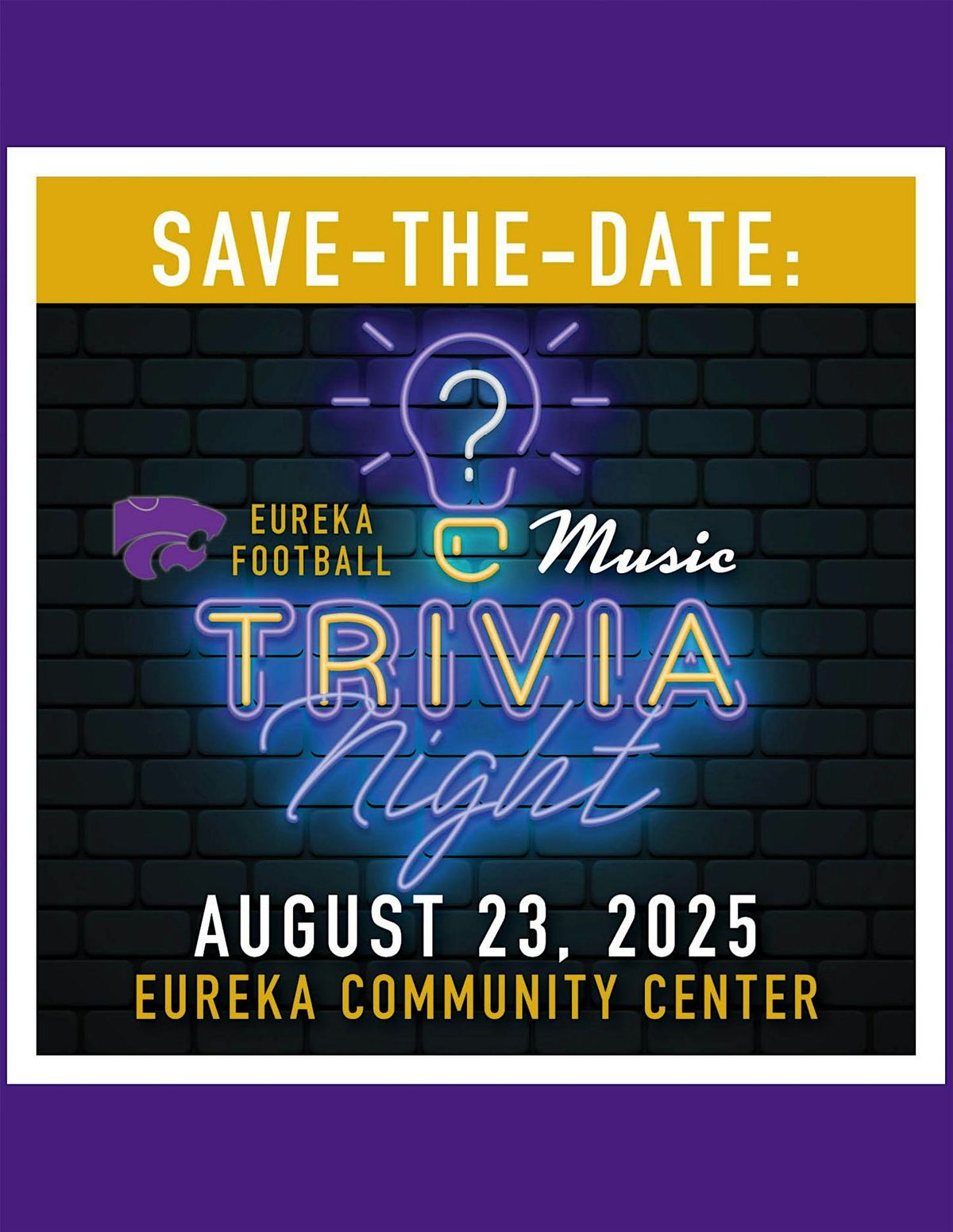 7th Annual Eureka Football Music Trivia Night, 23 August | Event in Eureka | AllEvents