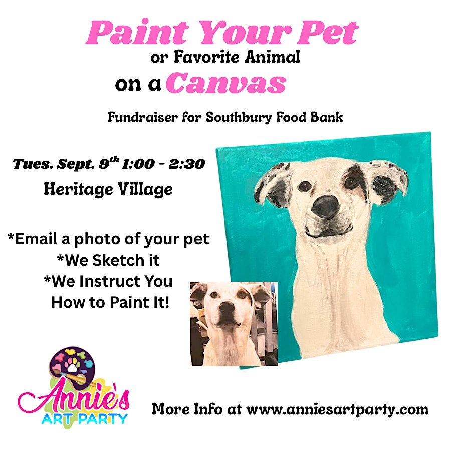Paint Your Pet on a Canvas Fundraiser, 9 September | Event in Southbury | AllEvents