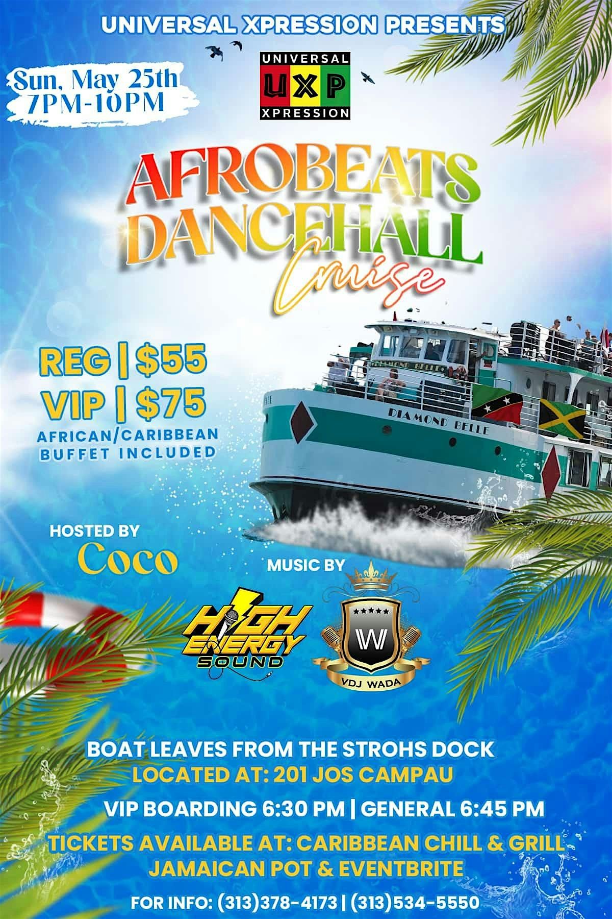 Afrobeats/Dancehall boat ride, 25 May | Event in Detroit | AllEvents
