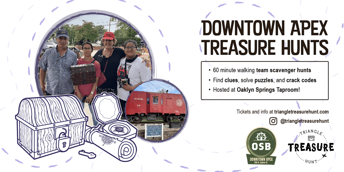 Downtown Apex Treasure Hunt - Walking Team Scavenger Hunt! | Event in Apex | AllEvents