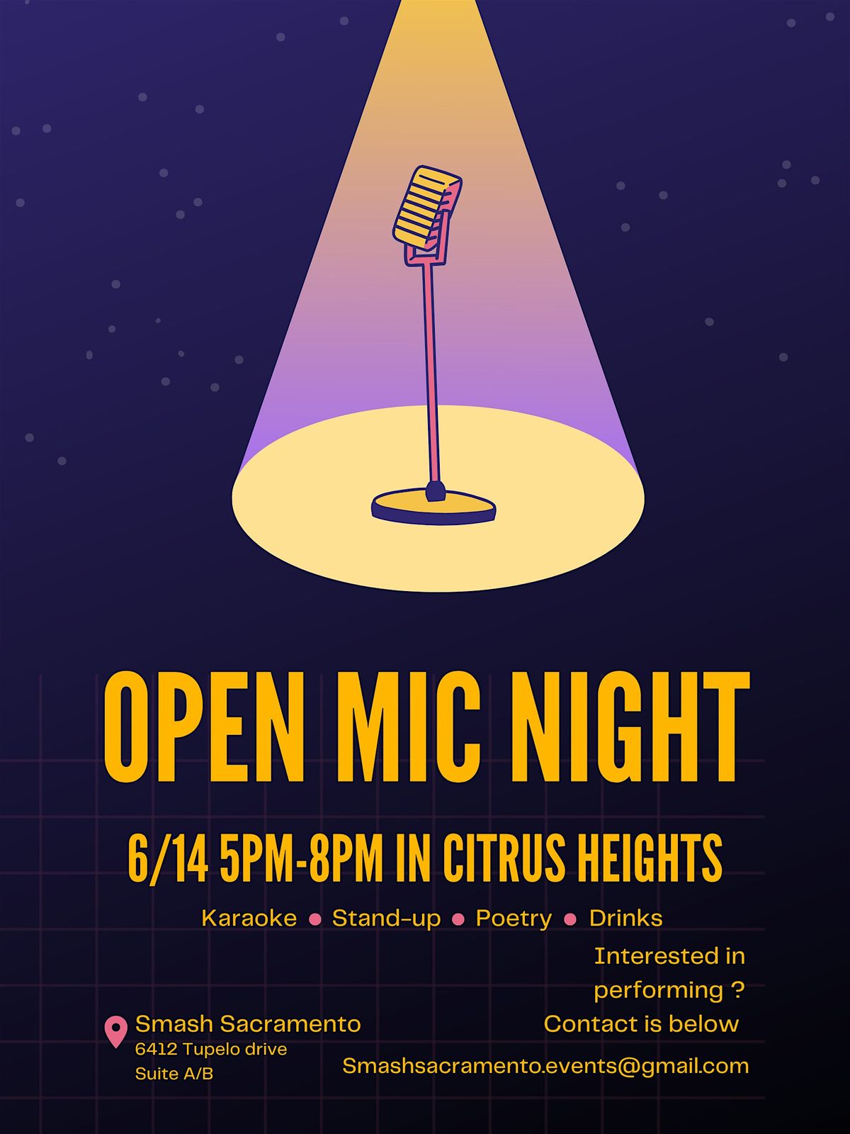 Copy of Open Mic Night, 12 July | Event in Citrus Heights | AllEvents