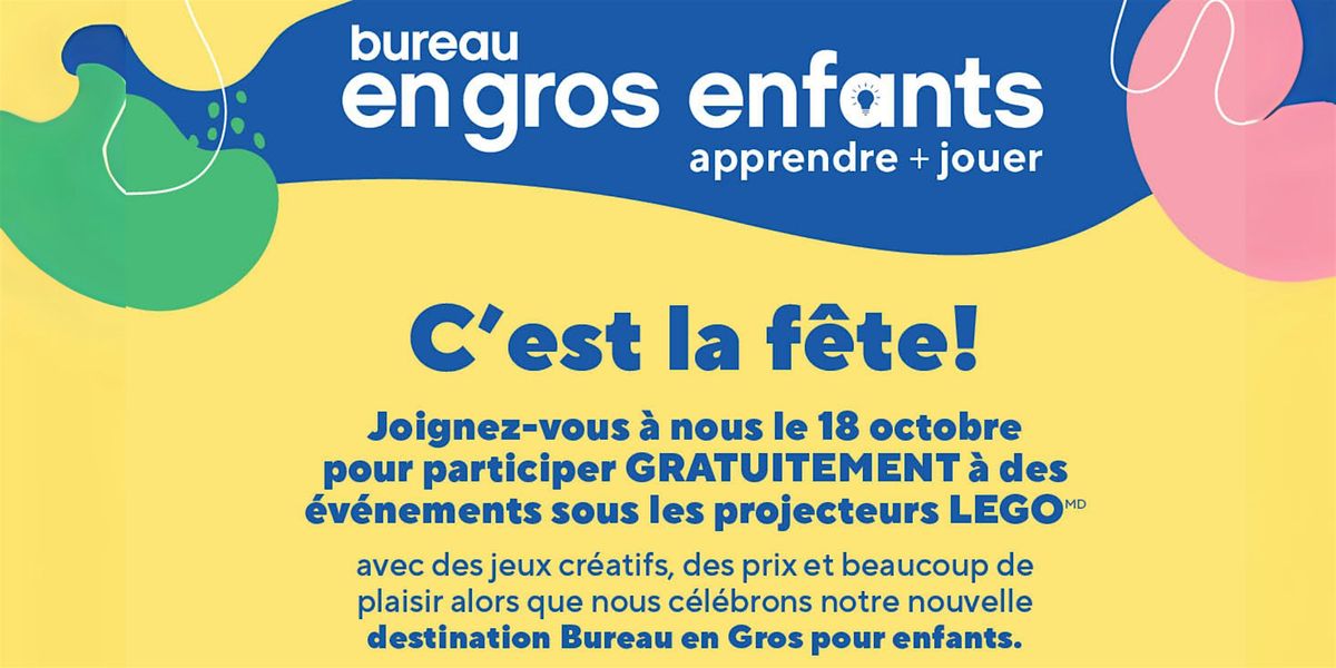 Lego à Bureau en Gros Enfants Apprendre + Jouer Pointe-Claire Magasin 27, 18 October | Event in Kirkland