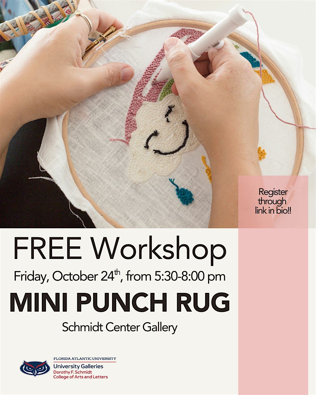 Mini Punch rug Workshop, 24 October | Event in Boca Raton | AllEvents