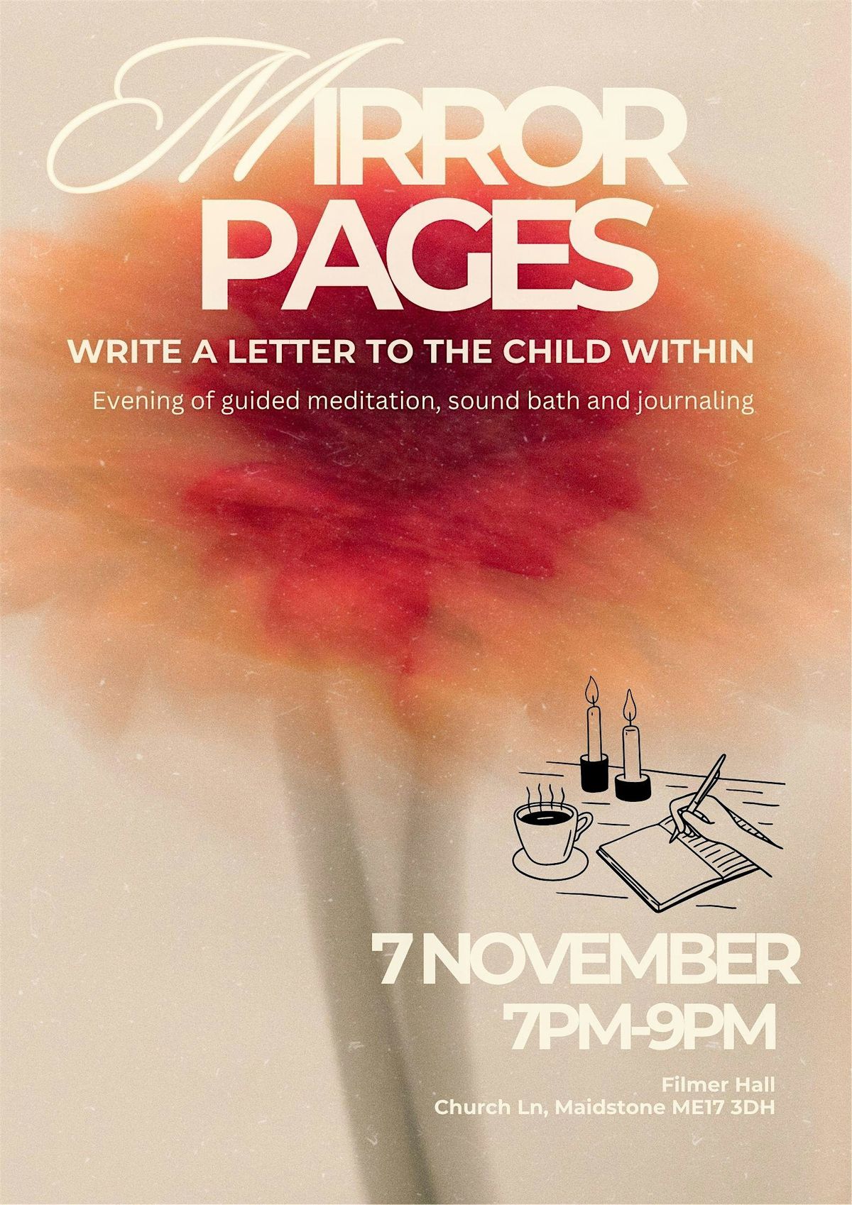 Mirror Pages - guided creative journaling, meditation & sound bath evening, 7 November | Event in Maidstone