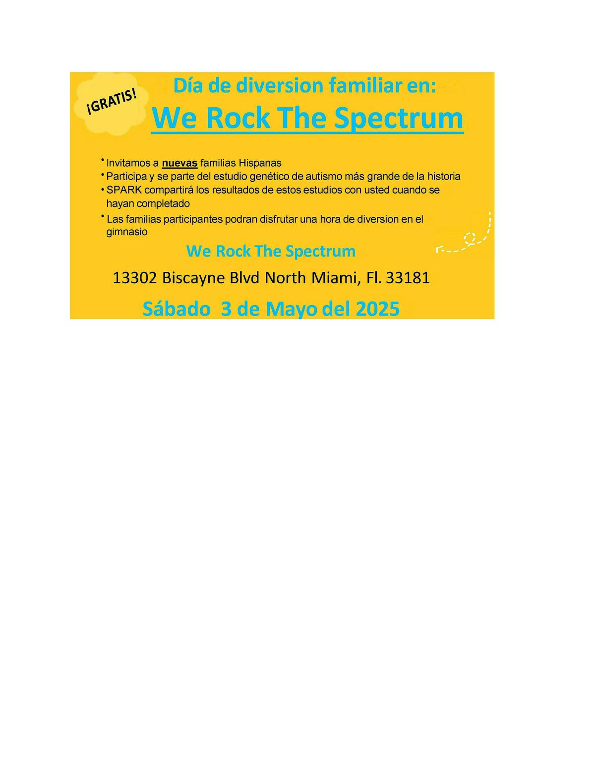GRATIS- Únete a  SPARK, Un estudio sobre el autismo | Event in North Miami | AllEvents