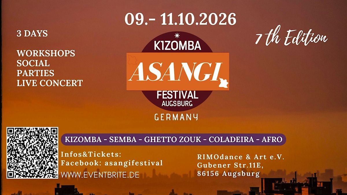 ASANGI-KIZOMBA-SEMBA-FESTIVAL 2026 - AUGSBURG - GERMANY-7th Edition, 9 October | Event in Augsburg | AllEvents