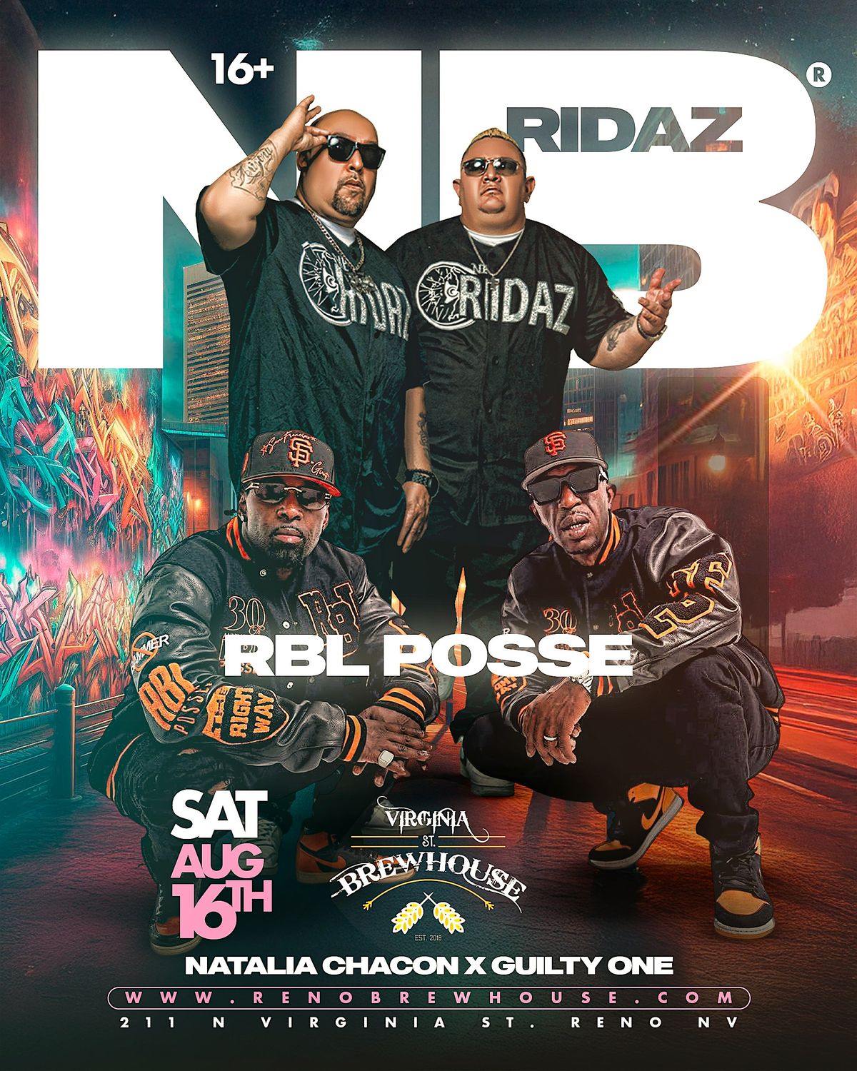 NB RIDAZ AND RBL POSSE LIVE IN RENO NEVADA, Virginia Street Brewhouse ...