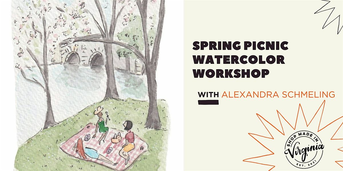 Spring Picnic Watercolors w/Alexandra Schmeling | Event in Alexandria | AllEvents