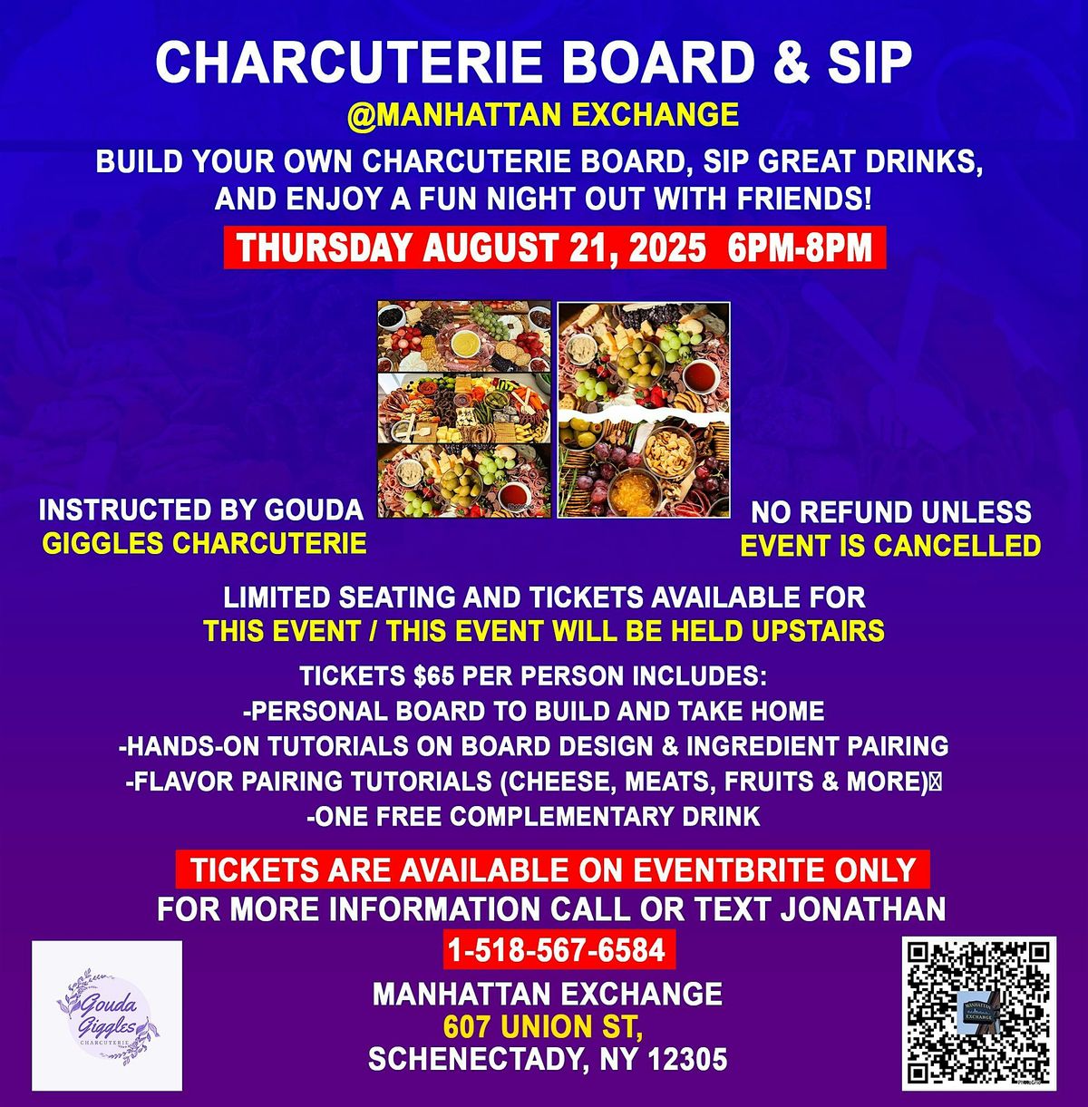Charcuterie Board & Sip, 21 August | Event in Schenectady | AllEvents