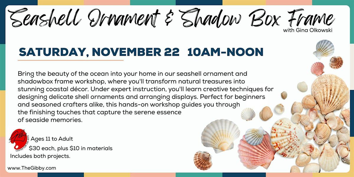 Seashell Ornament & Shadow Box Frame, 22 November | Event in Middletown | AllEvents