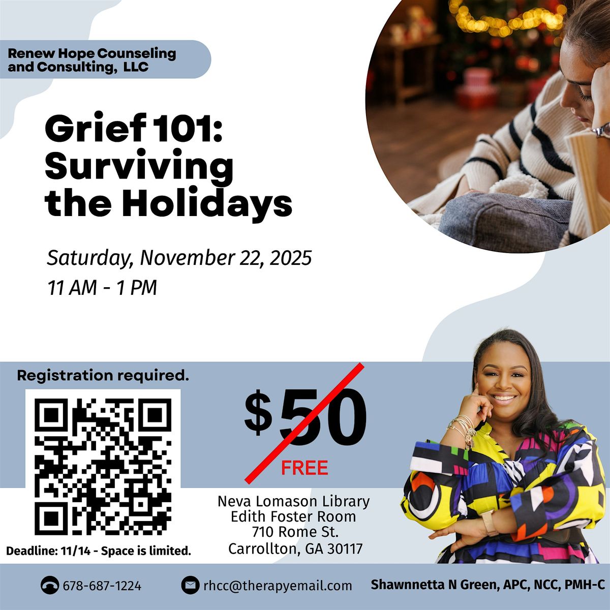 Grief 101: Surviving the Holidays, 22 November | Event in Carrollton | AllEvents