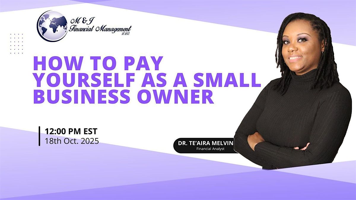 How to Pay Yourself as a Small Business Owner, 18 October | Online Event | AllEvents