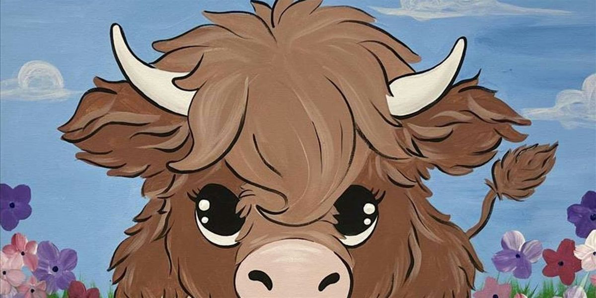 Cartoon Highland - Paint and Sip by Classpop!™, 5 July | Event in Houston | AllEvents