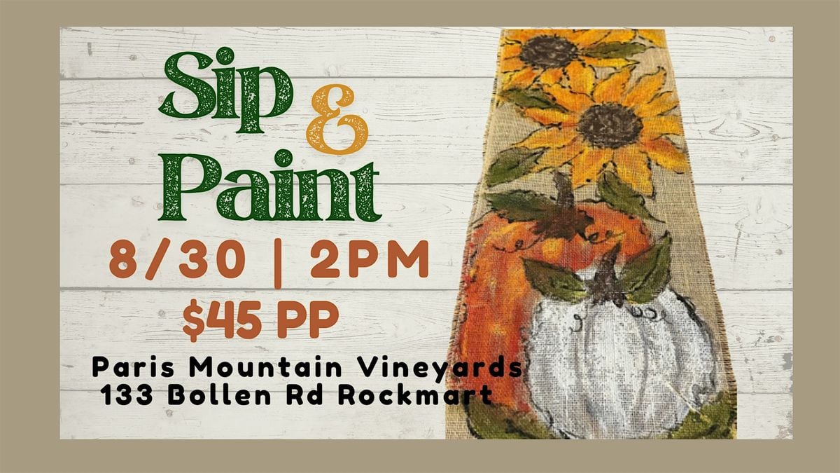 Hand Painted Burlap Sunflower & Pumpkins  Table Runner, 30 August | Event in Rockmart | AllEvents