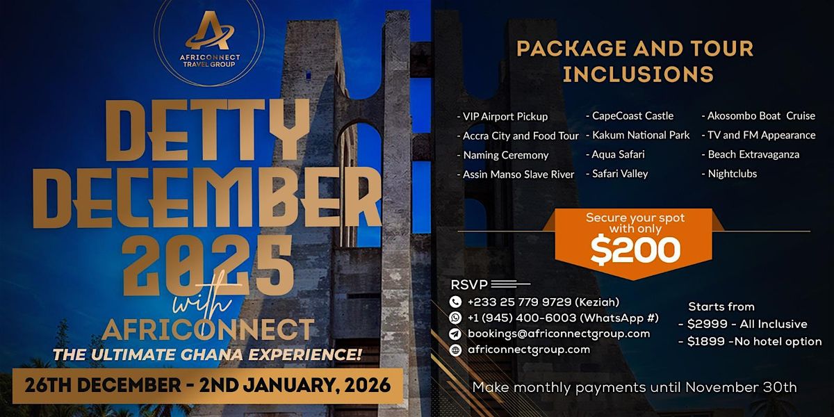 Detty December 2025 With AfriConnect, 26 December | Event in Accra | AllEvents
