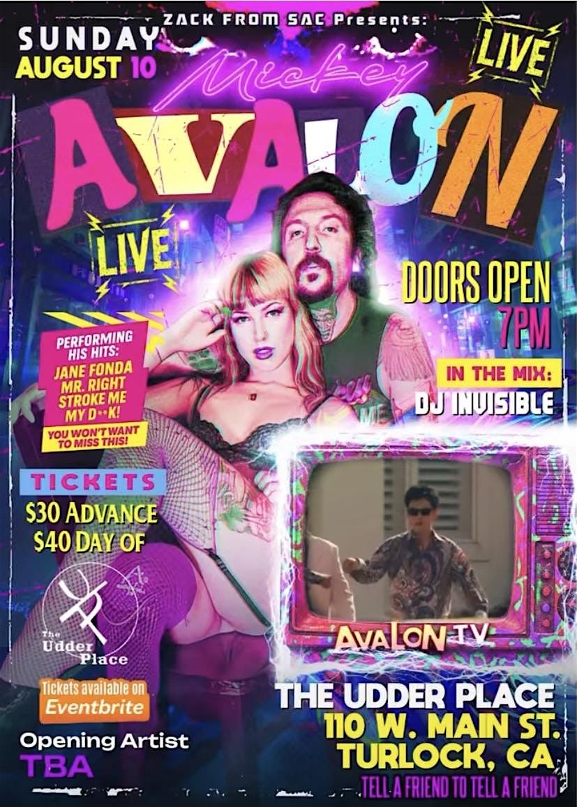 Mickey Avalon Live @ The Udder Place, 10 August | Event in Turlock | AllEvents