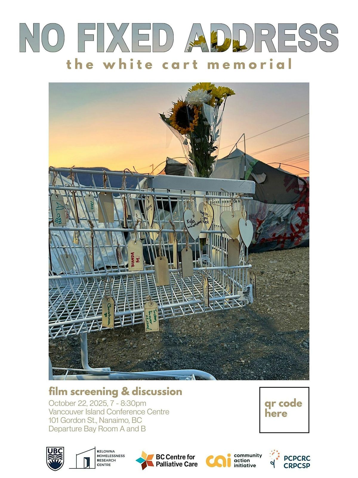 No Fixed Address: The White Cart Memorial Film Screening, 22 October | Event in Nanaimo | AllEvents