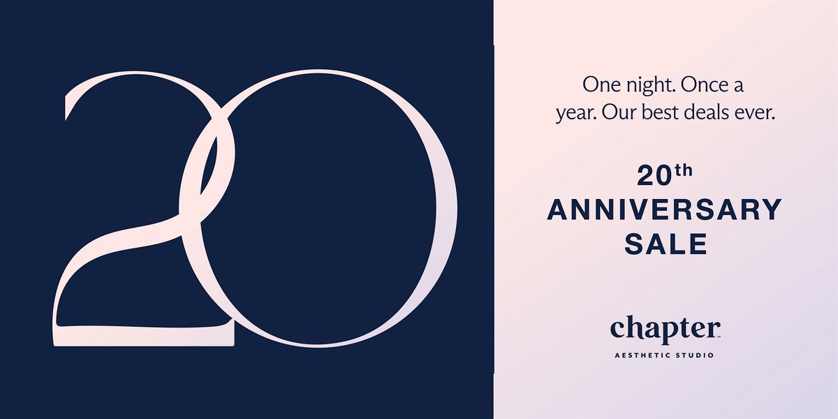 Chapter Aesthetic Studios 20th Anniversary Sale Fargo, Chapter