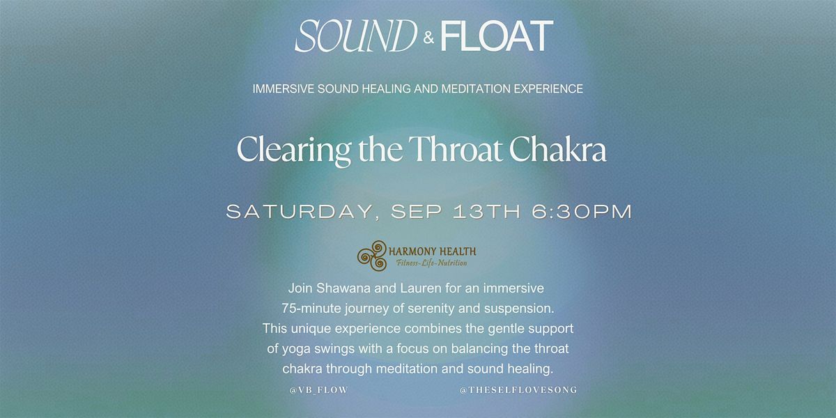 Sound and Float Meditation Experience (Throat Chakra), 13 September | Event in Virginia Beach | AllEvents