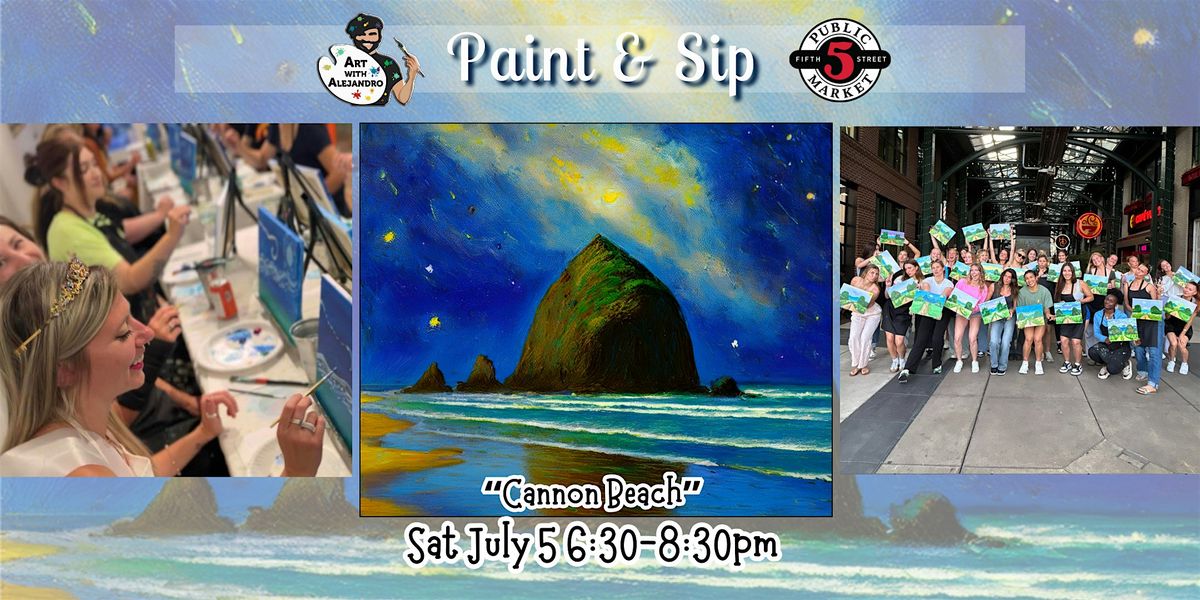 Paint & Sip at 5th St Alley “Cannon Beach”, 5 July | Event in Eugene | AllEvents