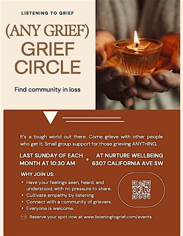 Monthly (Any Grief) Grief Circle | Event in Seattle | AllEvents