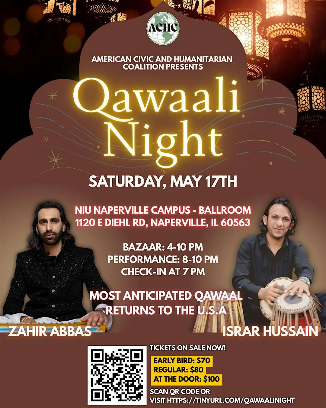 ACHC Presents Qawaali Night : A Night of Music With a Mission, 17 May | Event in Naperville | AllEvents