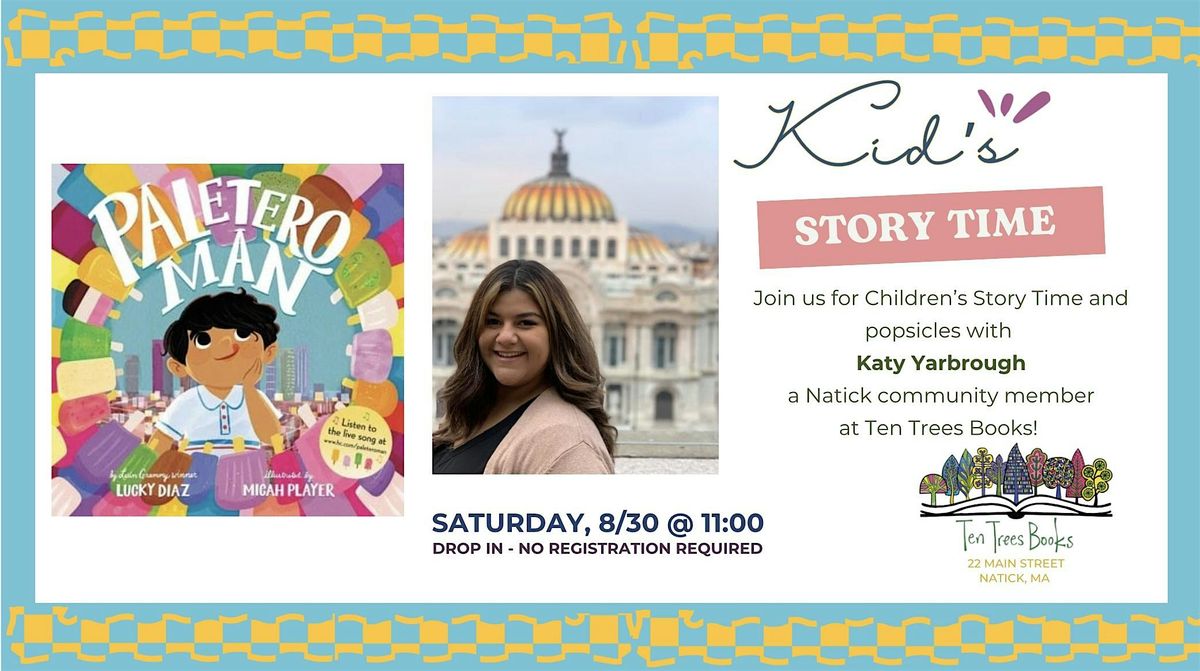Children's Storytime and Popsicles with Katy Yarborough, 30 August | Event in Natick | AllEvents