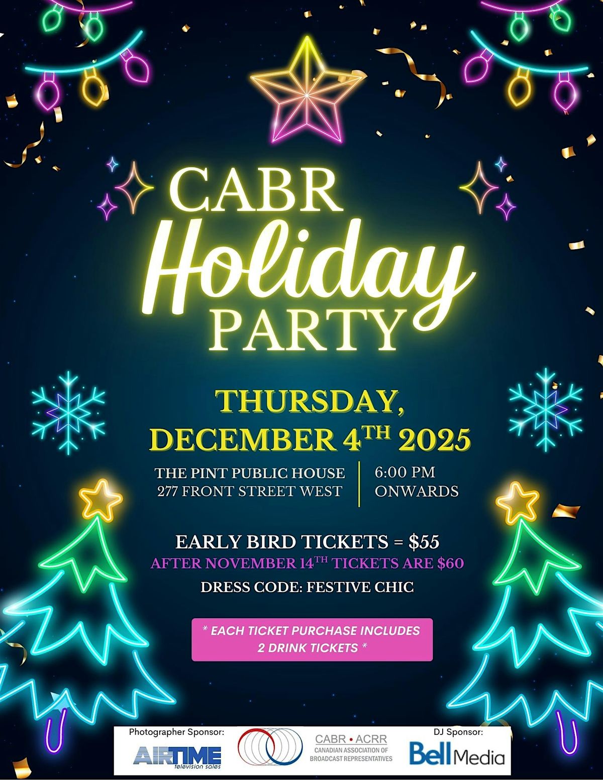 The Canadian Association of Broadcast Representatives Holiday Party, 4 December | Event in Toronto | AllEvents