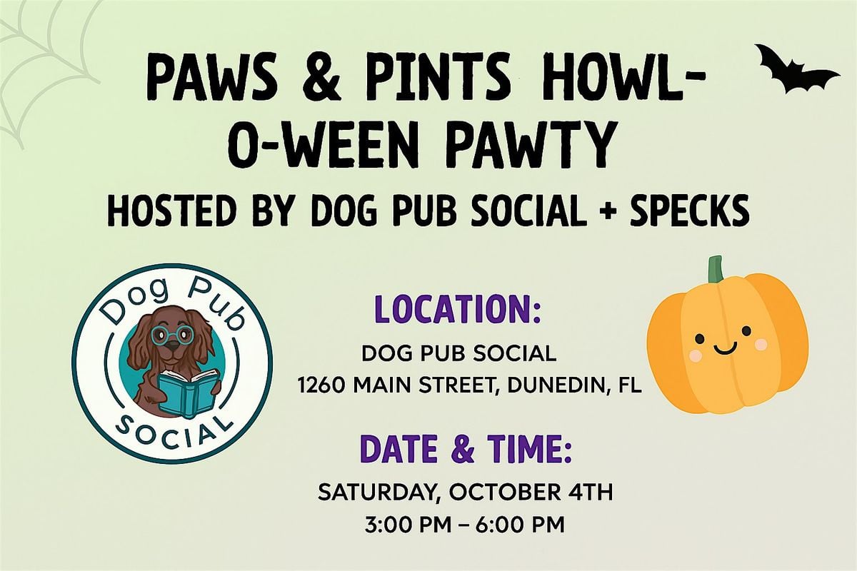 Paws & Pints Howl-O-Ween Dog Party!, 4 October | Event in Dunedin | AllEvents